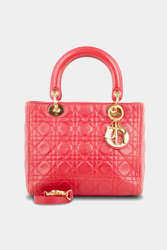Lady Dior GHW Medium Cannage Handbag sold by Lord & Taylor