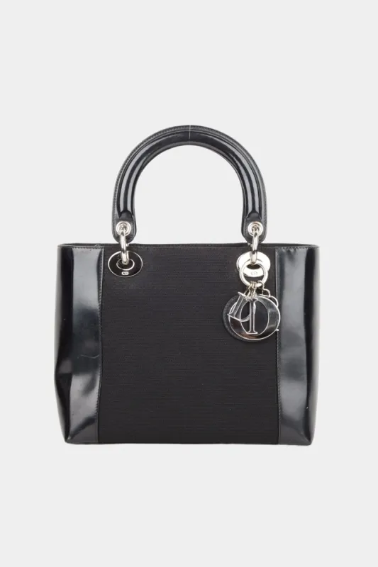 Lady Dior Leather Canvas Handbag sold by Lord & Taylor