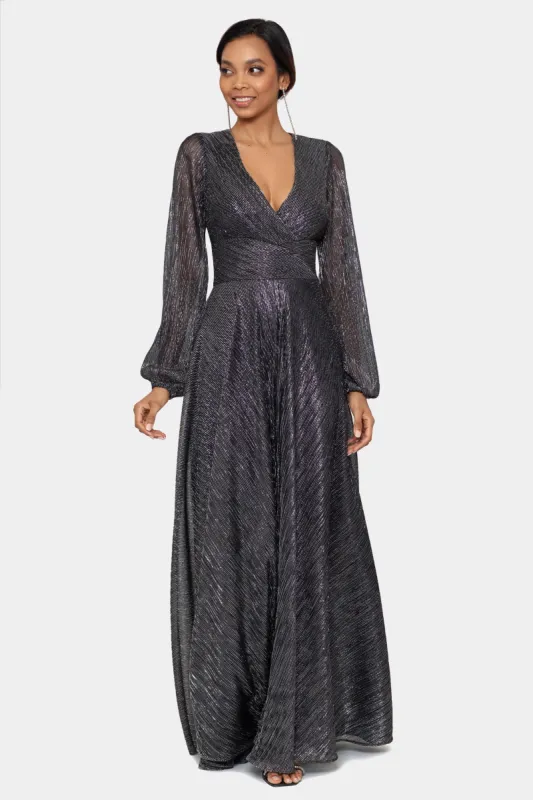 Long  Sleeve Vneck Metallic Knit Wrap sold by Lord & Taylor