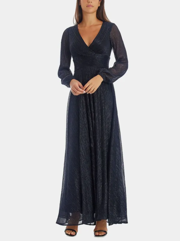Long  Sleeve V-Neck Metallic Knit Wrap sold by Lord & Taylor