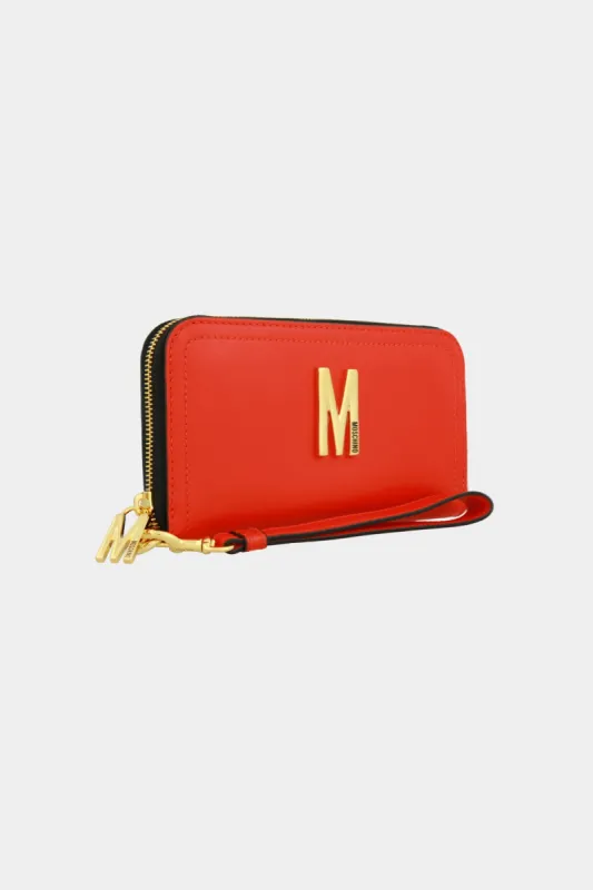 M Logo Leather Zip Wallet sold by Lord & Taylor