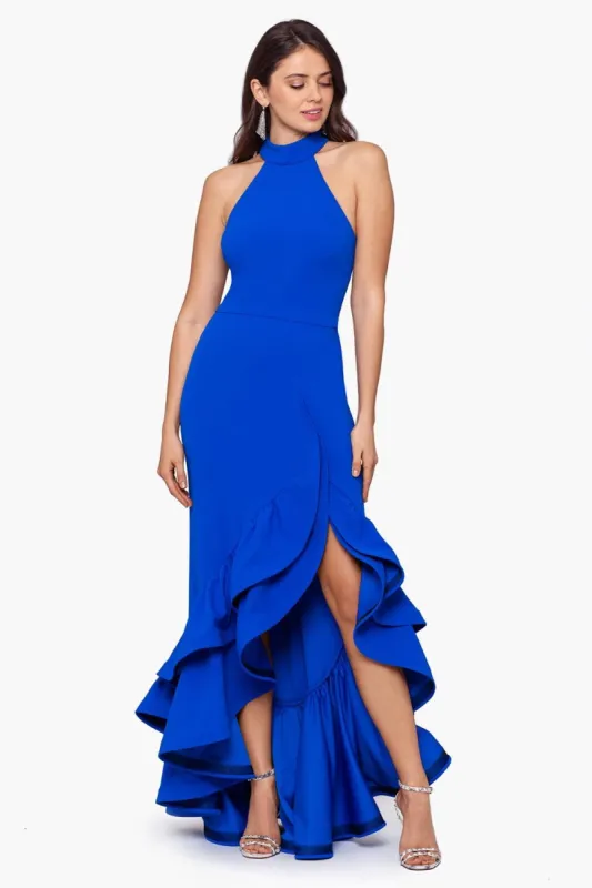 Long Scuba Crepe Mock Neck Emoji sold by Lord & Taylor