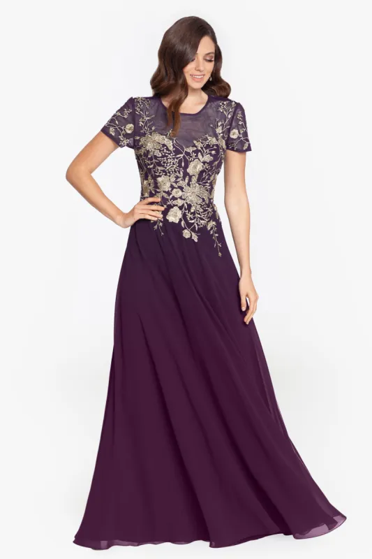 Metallic Overlay Gown sold by Lord & Taylor