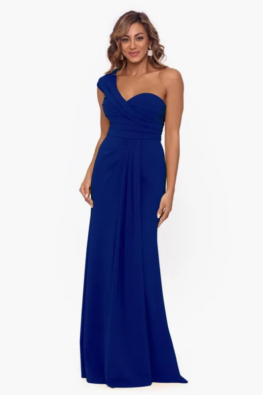 Long Scuba Crepe One Shoulder sold by Lord & Taylor