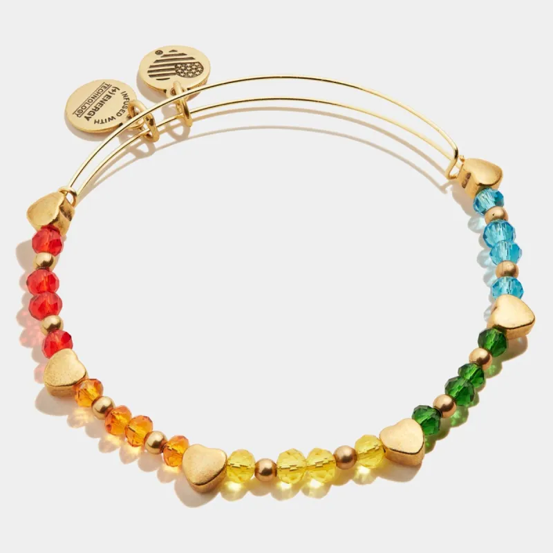 Rainbow Heart Beaded Bangle sold by Lord & Taylor