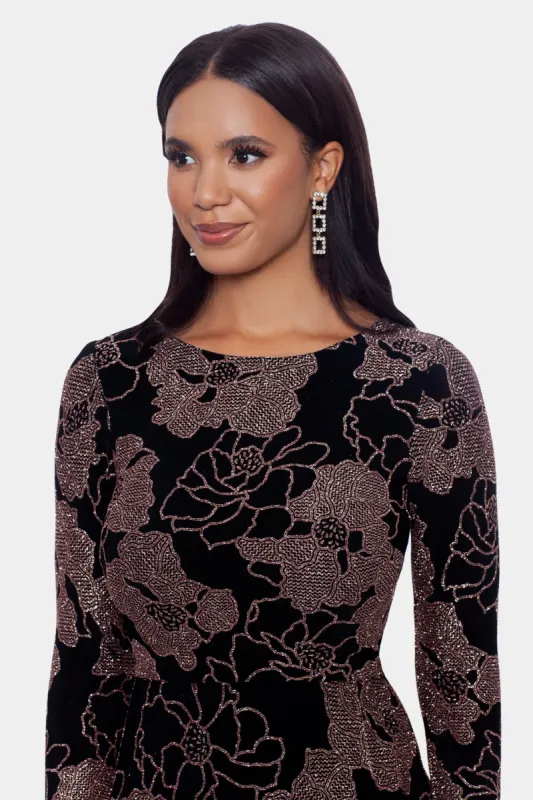 Long Flower Glitter Dress sold by Lord & Taylor