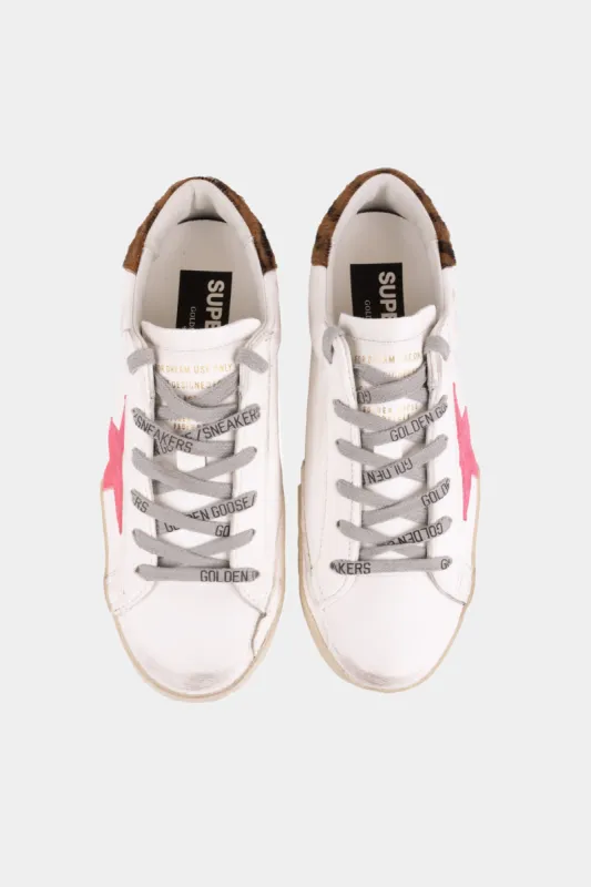 Super Star Pink with Animal Lace Up Sneaker made by Golden Goose