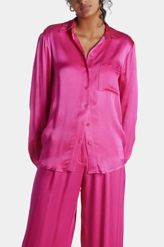 Lena Satin Shirt sold by Lord & Taylor