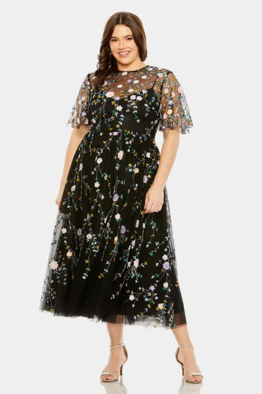 Sequin Floral Detail Dress sold by Lord & Taylor