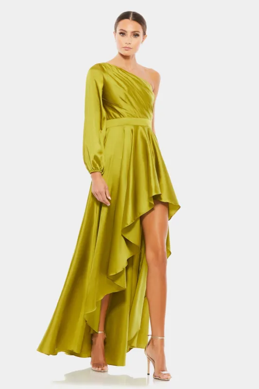 High Low One Shoulder Flowy Gown sold by Lord & Taylor