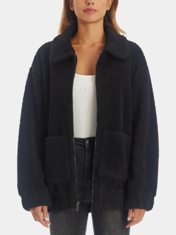 Long Sherpa Teddy Jacket sold by Lord & Taylor