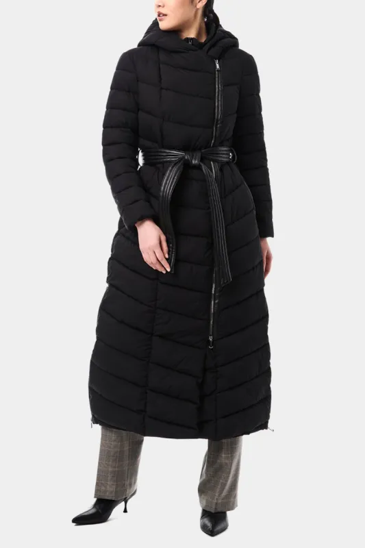 Tie-waist Combo Puffer Jacket sold by Lord & Taylor