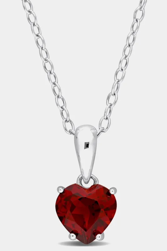 Heart Garnet Solitaire Pendant sold by Lord & Taylor
