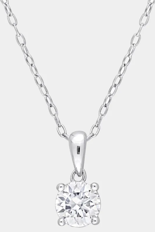 Moissanite Solitaire Pendant sold by Lord & Taylor