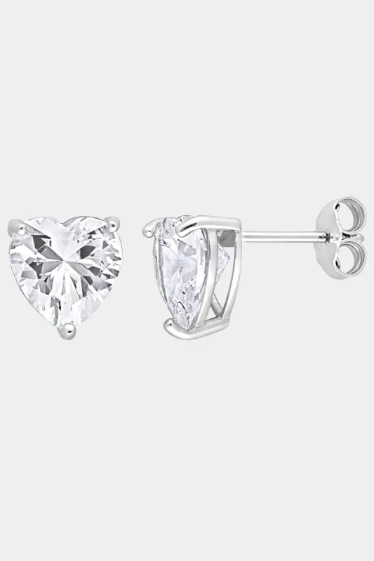 Heart Created Sapphire Stud Earrings sold by Lord & Taylor