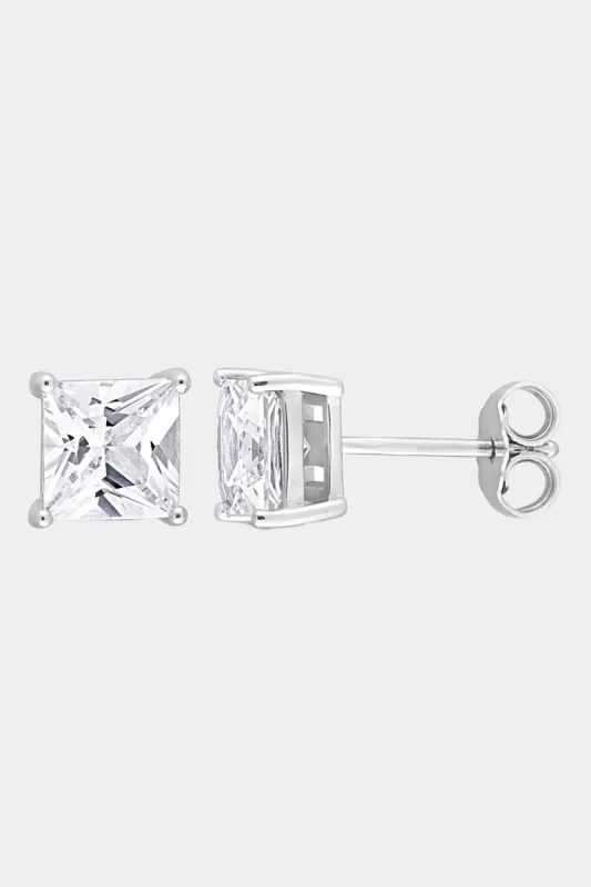 Princess Cut Created Sapphire Stud Earrings sold by Lord & Taylor