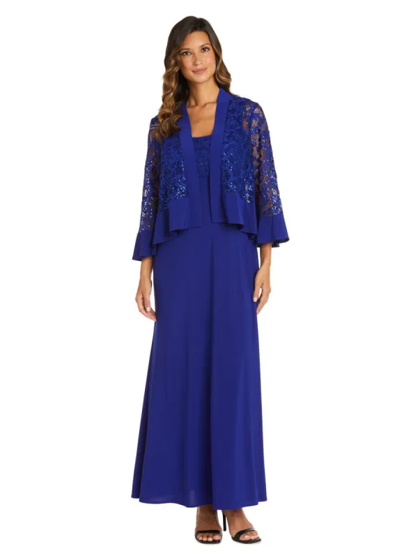 Two-Piece Ruffle and Sequin Long Jacket Dress sold by Lord & Taylor