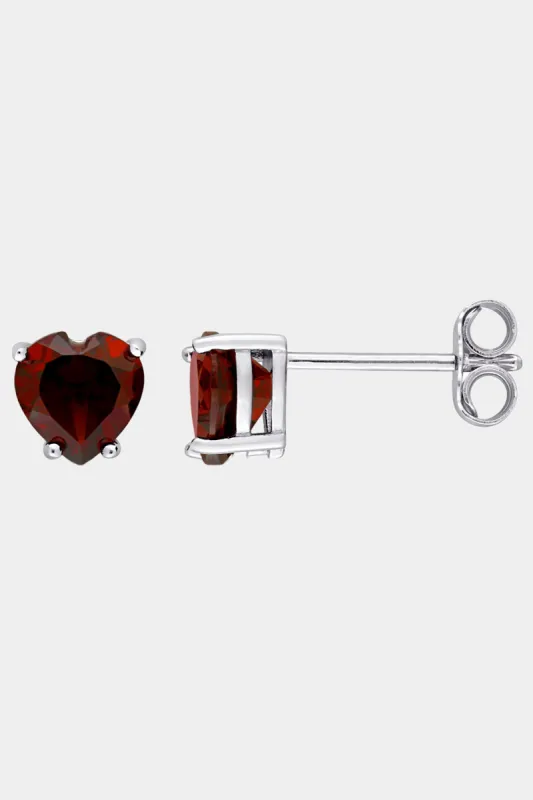 Heart Garnet Stud Earrings sold by Lord & Taylor