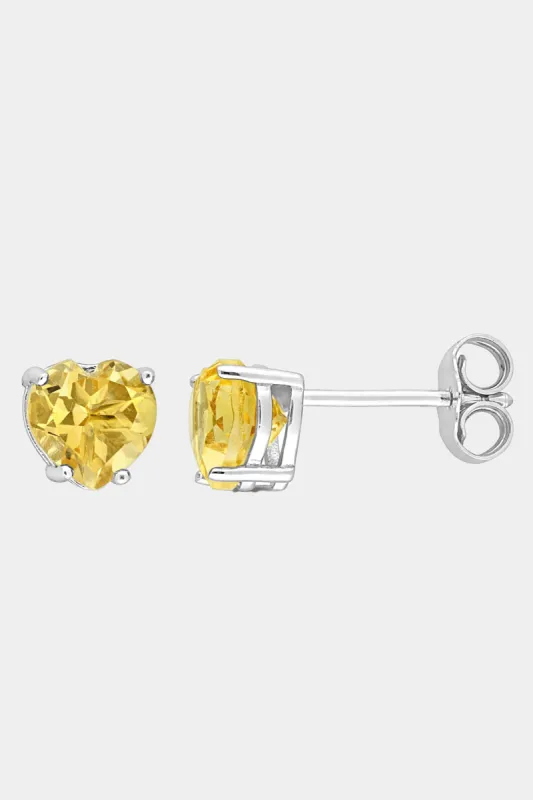 Heart Citrine Stud Earrings sold by Lord & Taylor