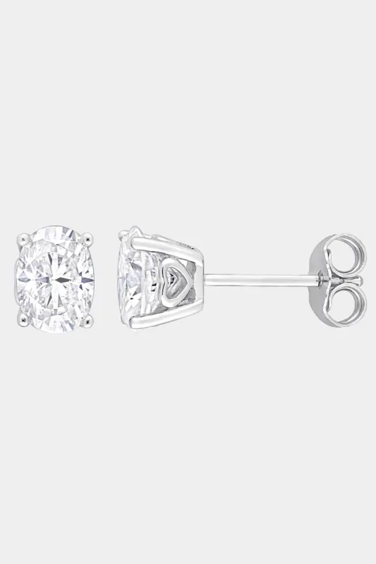 Oval Moissanite Stud Earrings sold by Lord & Taylor