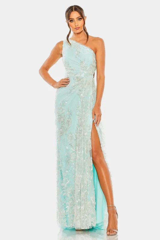 One Shoulder Side Cut Embellished Gown sold by Lord & Taylor