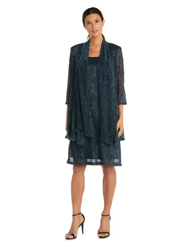 Metallic Sleeveless Dress with Matching Draped Cardigan sold by Lord & Taylor