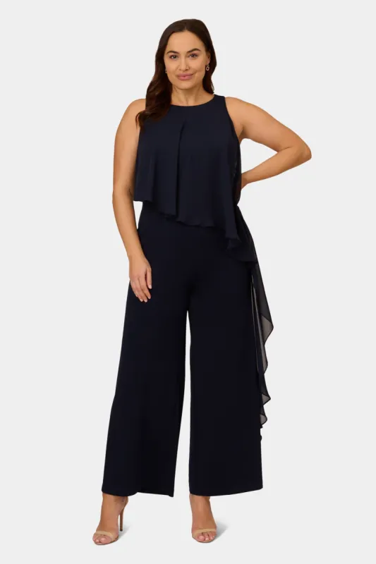 Chiffon And Crepe Jumpsuit sold by Lord & Taylor