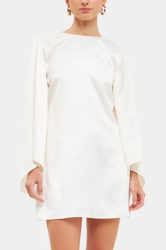 Flare Detail Satin Mini Dress sold by Lord & Taylor