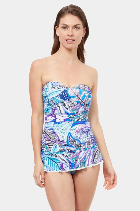 Tropic Boom Bandeau Swim Dress sold by Lord & Taylor