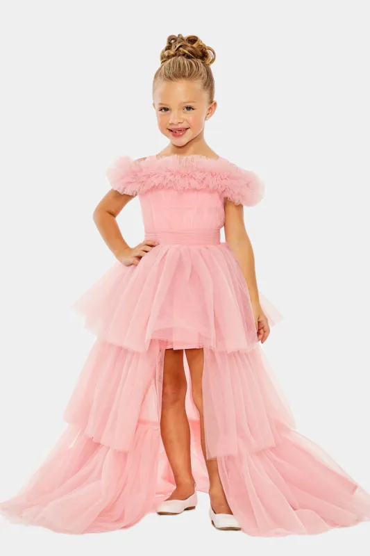 Girls Off The Shoulder High Low Tulle Dress sold by Lord & Taylor