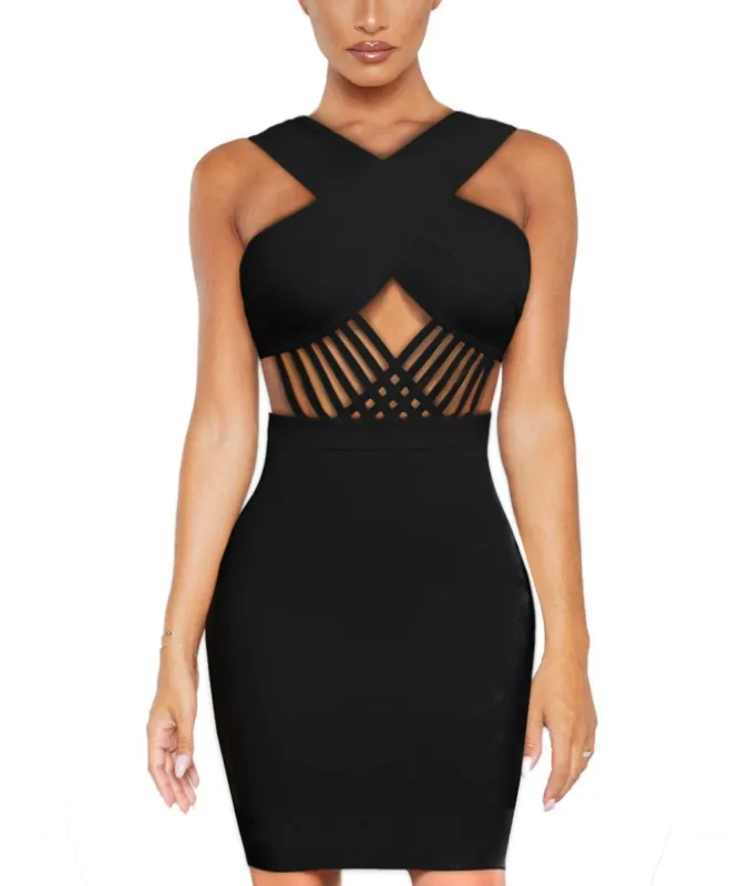 Cross Strap Bodycon Bandage Dress sold by Lord & Taylor