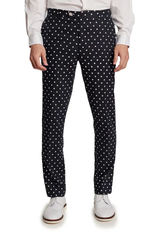 Polka Dots Slim Downing Pants sold by Lord & Taylor