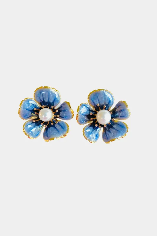 Blue Pearl Floral Earring sold by Lord & Taylor