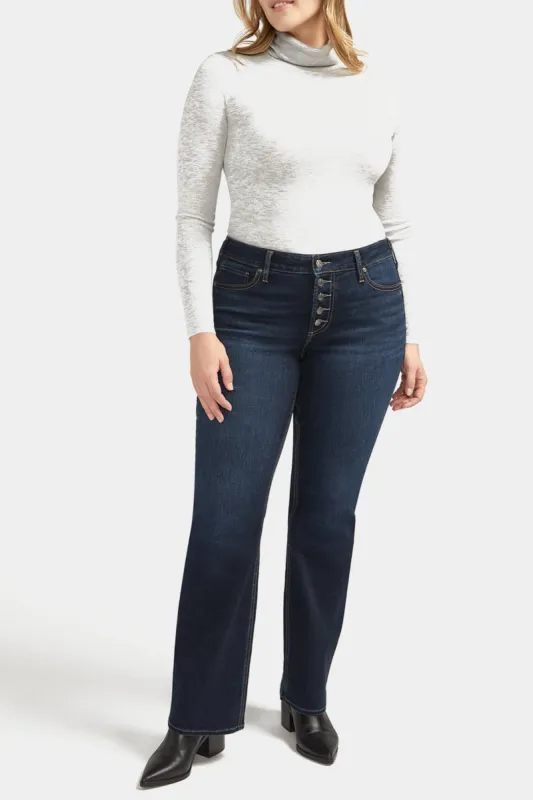 Plus Size Suki Mid Rise Curvy Fit Slim Bootcut Jeans sold by Lord & Taylor