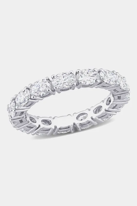 Oval Diamond Eternity 14k White Gold Ring sold by Lord & Taylor