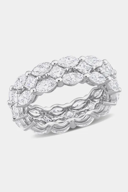 Diamond Marquise and Princess-Cut Full Eternity 14k White Gold Band sold by Lord & Taylor