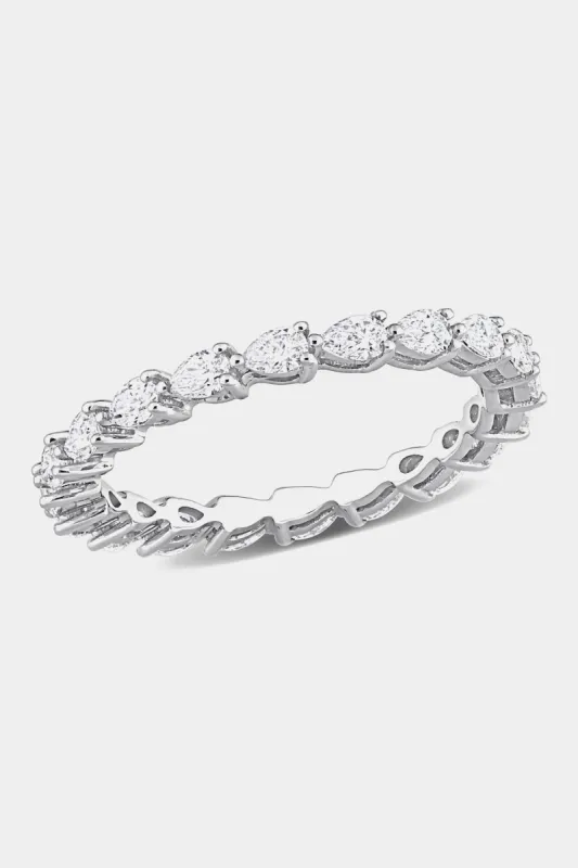 Diamond Pear-Cut Eternity 14k White Gold Ring sold by Lord & Taylor