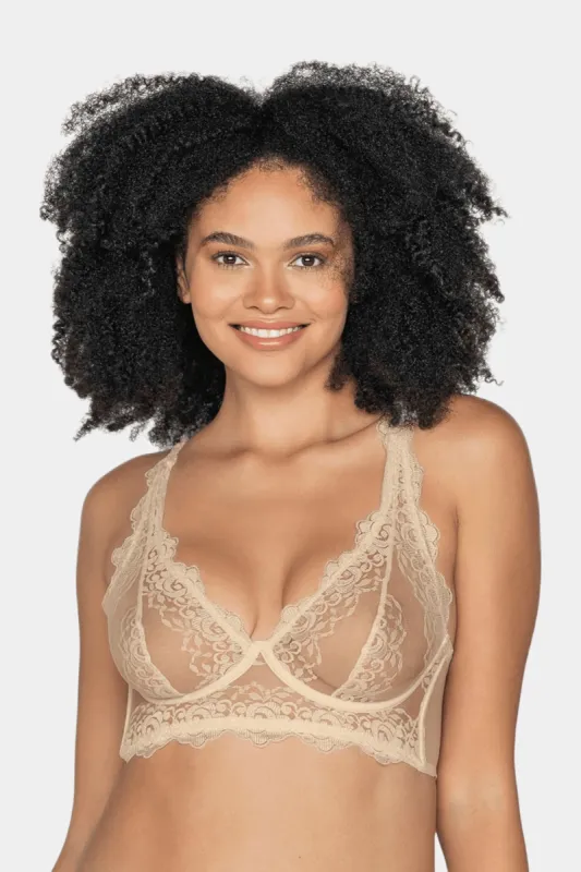 Milan Sheer Lace Underwire Bustier Bralette sold by Lord & Taylor