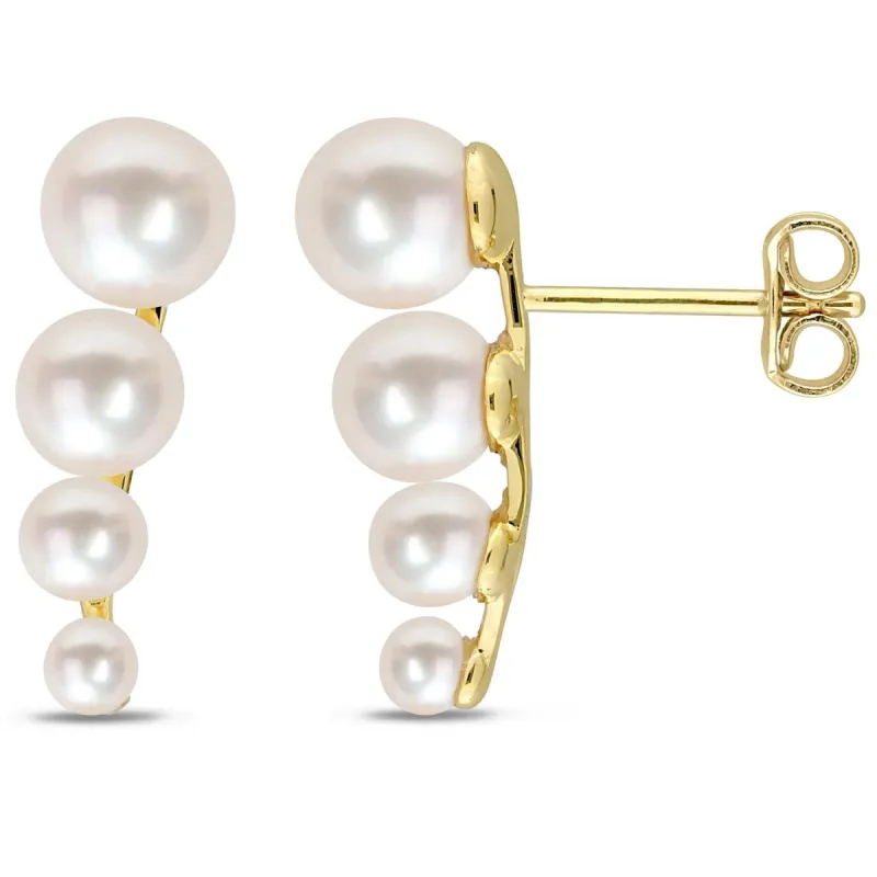 Cultured Freshwater Pearl Graduated Earrings sold by Lord & Taylor