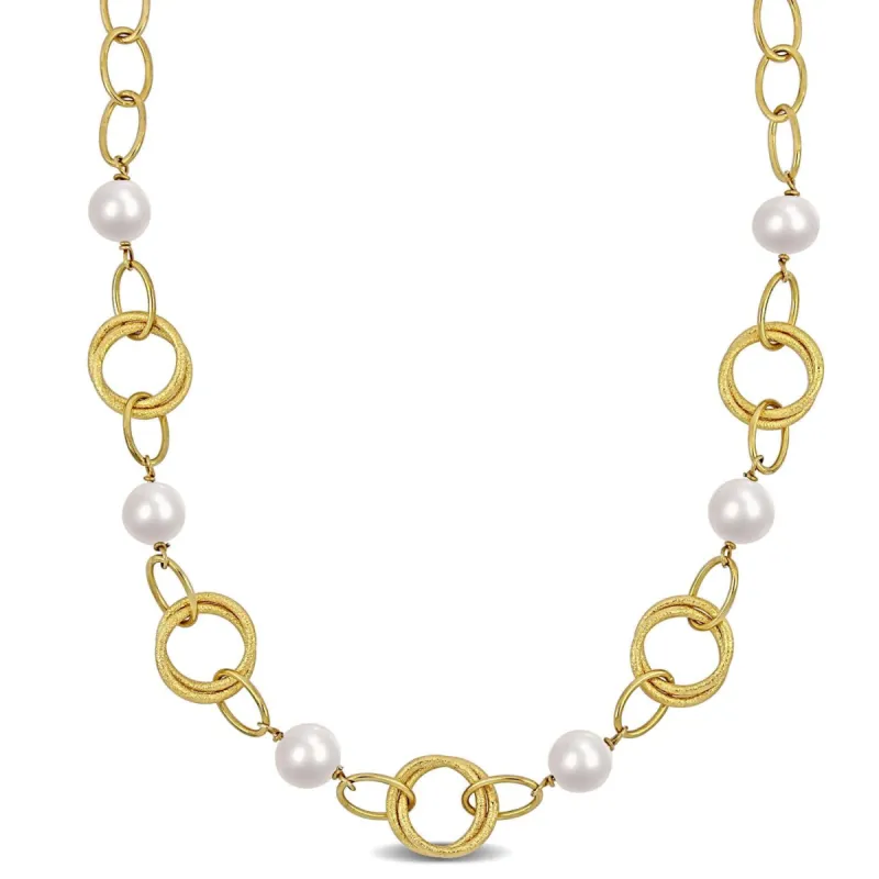 Cultured Freshwater Pearl Station Necklace sold by Lord & Taylor