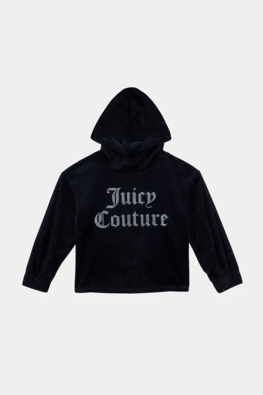Girls Velour Popover Hoodie sold by Lord & Taylor