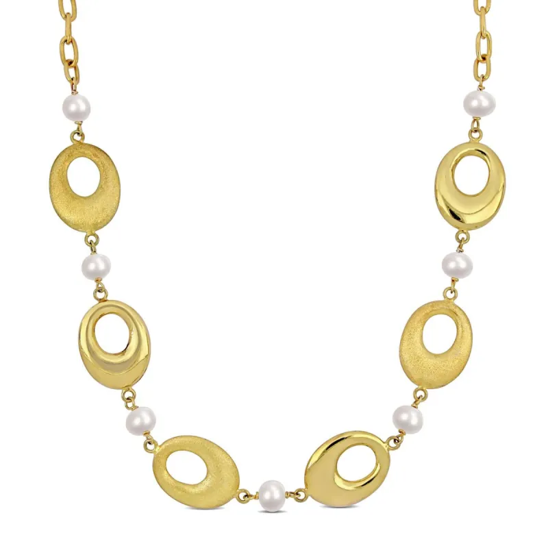 Cultured Freshwater Pearl Station Necklace sold by Lord & Taylor