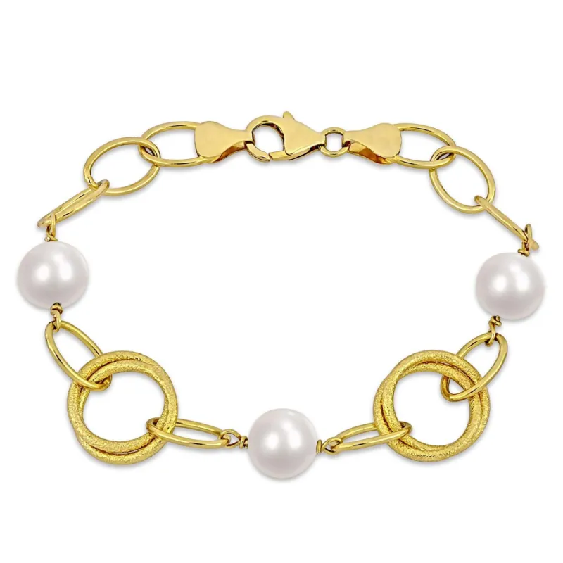 Cultured Freshwater Pearl Link Station Bracelet sold by Lord & Taylor