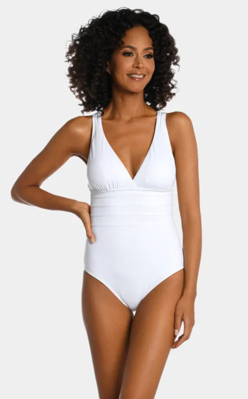 Island Goddess Cross-Back Mio One Piece Swimsuit sold by Lord & Taylor