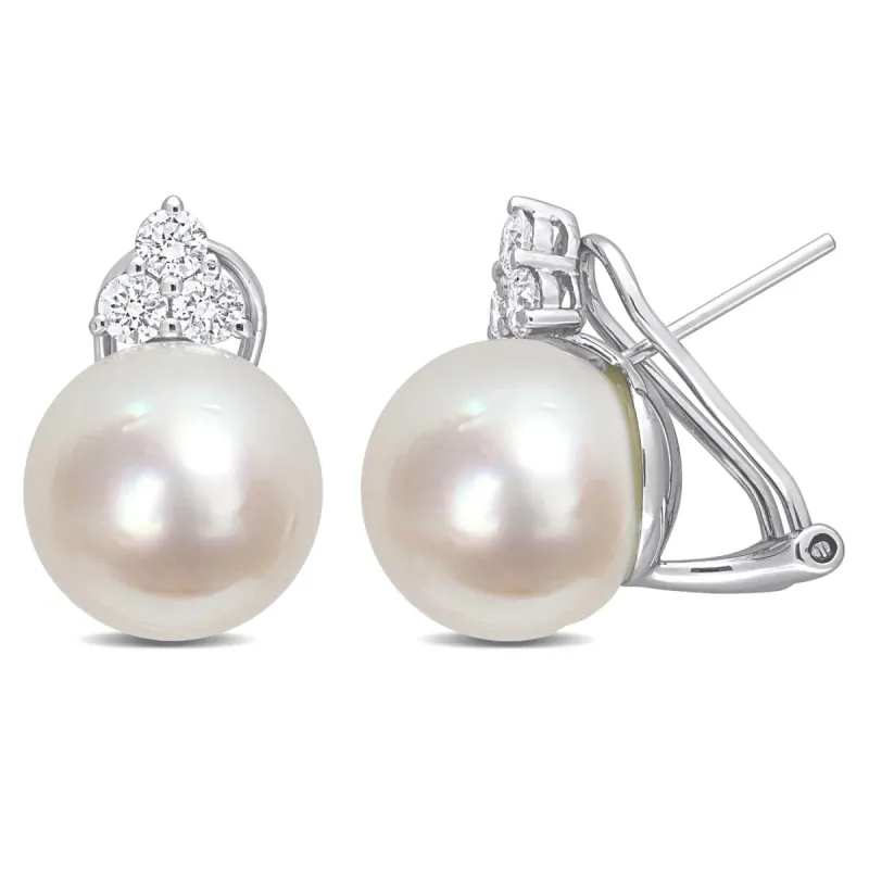 South Sea Cultured Pearl Diamond Earrings sold by Lord & Taylor