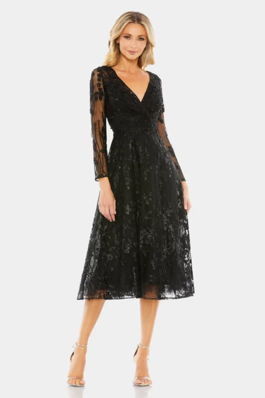 Long Sleeve Embellished Lace Dress sold by Lord & Taylor