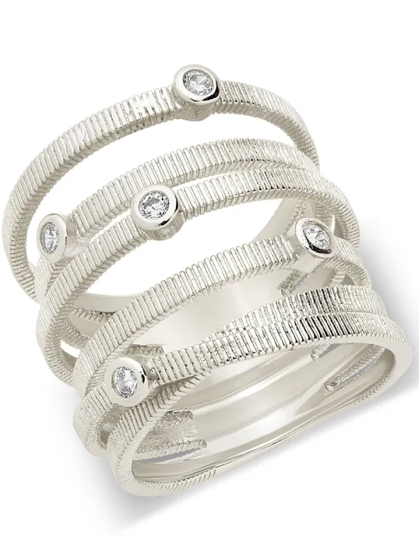 Multi Row Rope & CZ Statement Ring sold by Lord & Taylor