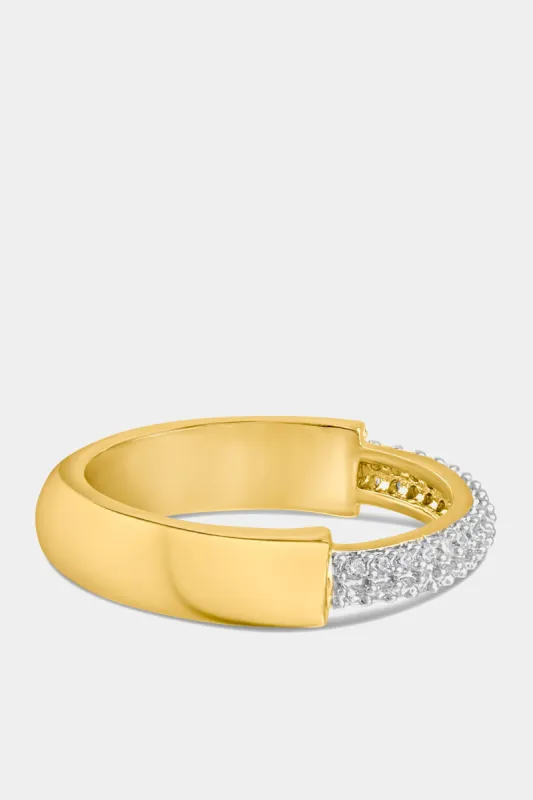 Half Pave Oval Ring sold by Lord & Taylor
