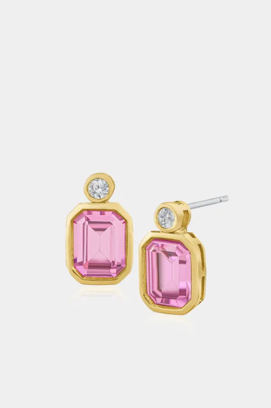 Mini Round Emerald Bezel Stud sold by Lord & Taylor