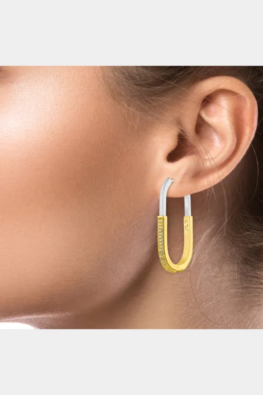 Pave Cz Oval Link Earring sold by Lord & Taylor
